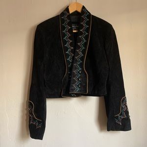 Patricia Wolf Fitted Suede Western Jacket